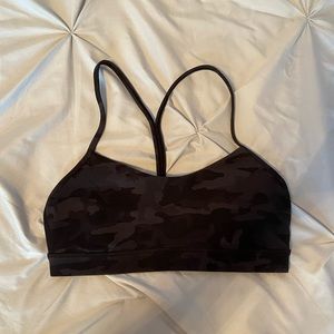 LULULEMON Black Camo Flow Y Bra Nulu